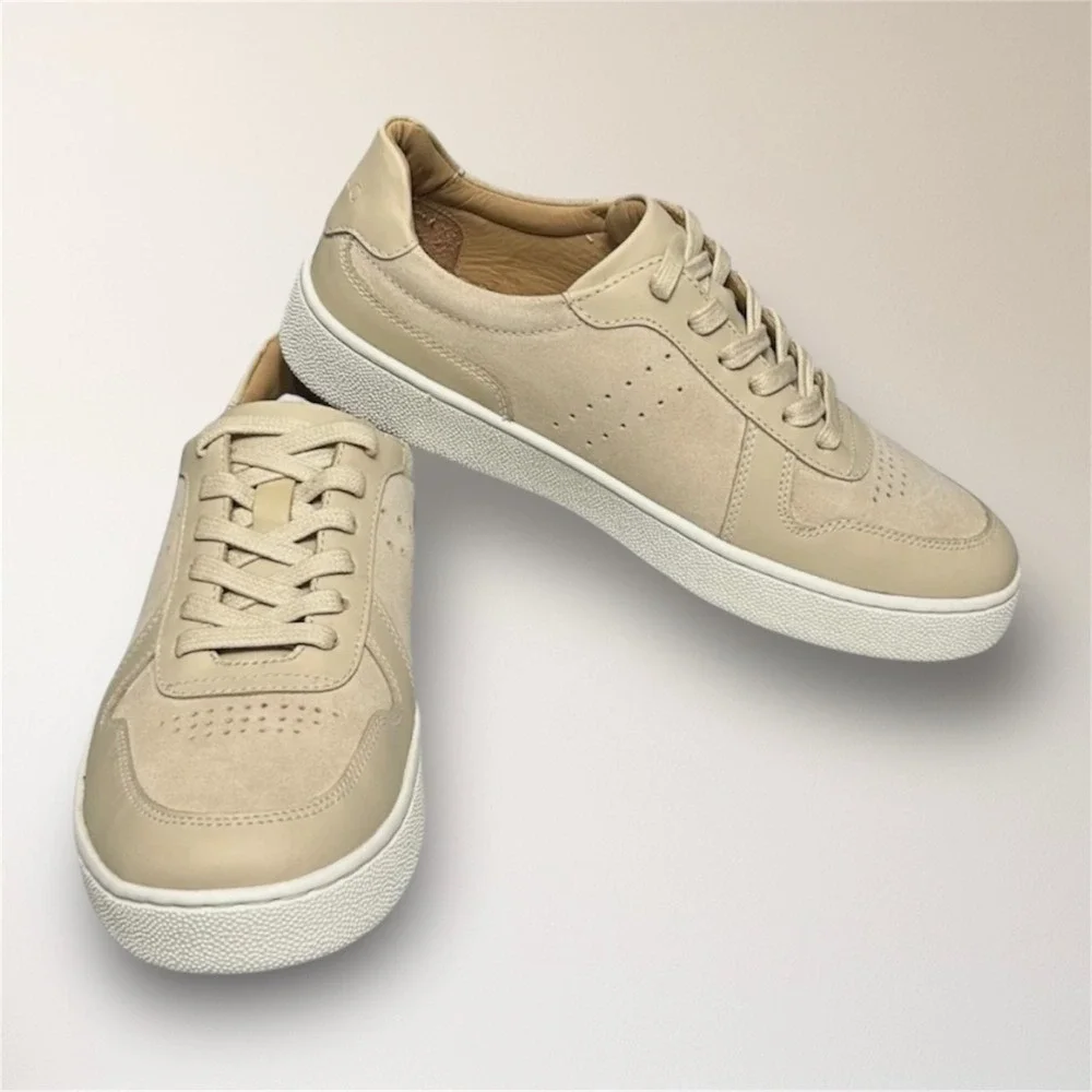 Nisolo Women's 5 Bone White‎ Leather Bria Go-To Court Sneakers New in Box $160